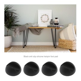 eMagTech Pack of 8 Table Legs Foot Protection Hairpin Leg Compatible with Furniture Metal Feet Thickness of 10 ~ 12 mm