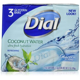 Dial Skin Care Bar Soap, Coconut Water, 4 Ounce (Pack of 3)