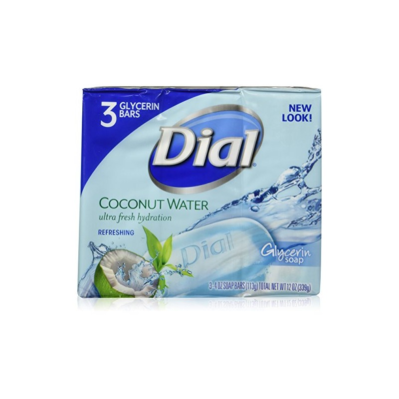 Dial Skin Care Bar Soap, Coconut Water, 4 Ounce (Pack