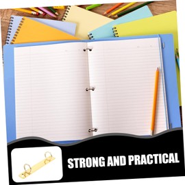 Operitacx Binder Spine Insert Portable Folder O Shaped Metal Binder for A7 Removable 2 Hole Binder for Photo Albums and Notes Gold