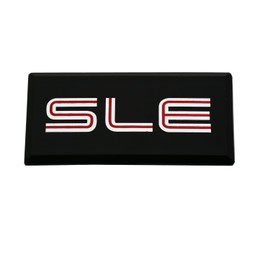SSDD 1pcs SLE Side Cab Emblem NamePlate Badge Logo Replacement for GMC Suburban Sierra Yukon Savanna (Chrome/Red) (CH-SLE)
