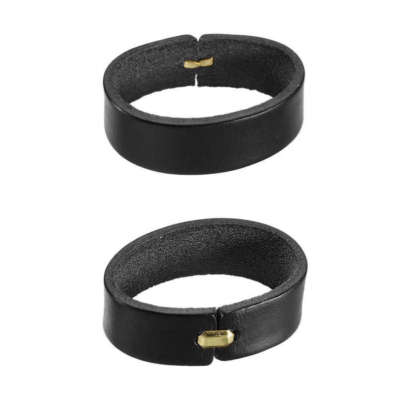 uxcell 50Pcs Brass Leather Staples, 8mm Two Prong Belt Loops