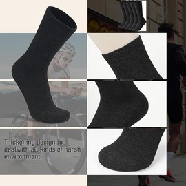 iDopick 5 Pairs Socks Thermal Thick Winter Warm Cozy Hiking Work Boot Socks for Outdoor & Everyday Wear Christmas Gift