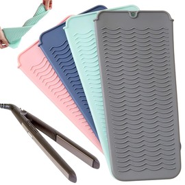 Funda Silicona Plancha Rizadora Proteccion Calor Bolsa de Silicona Resistente Al Calor alfombrilla de silicona resistente al calor para rizadores y alisadores de pelo (Menta)