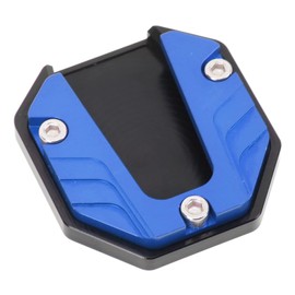 Demeras Motorcycle Side Stand Plate Pad, Universal Fashion Appearance Anodic Oxidation Coloring Kickstand Pad Extender High Strength for Soft Surface(Blue)
