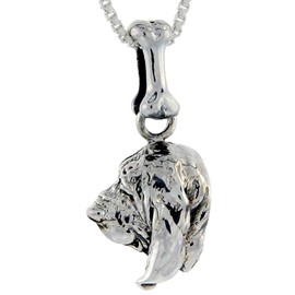 Sterling Silver Bloodhound Dog Pendant ©
