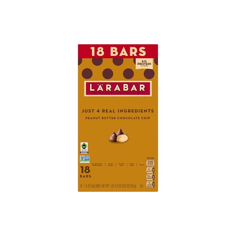 Larabar Peanut Butter Chocolate Chip, Fruit and Nut Bars, Gluten