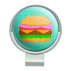 GRAPHICS & MORE Simple Summer Hamburger Golf Hat Clip with Magnetic Ball Marker