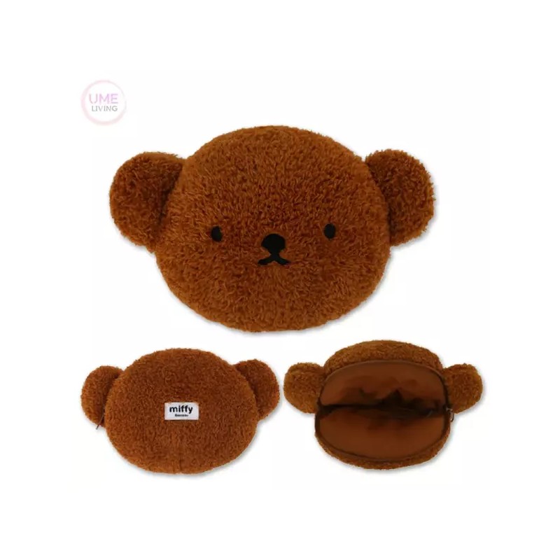 Miffy 미피 보리스 얼굴 뽀글이 파우치 캐릭터 미니 화장품 가방