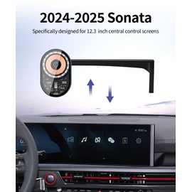 Masergogo Wireless Charging car Phone Holder for Hyundai Sonata 2024-2025 Accessories 12.3 inch Screen Fixed Clip,360° Rotation car Phone Mount Compatible with MagSafe