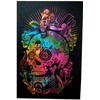 Purpledip Cotton Wall Poster Beach Throw 'Smiling Death': Bohemian Wall