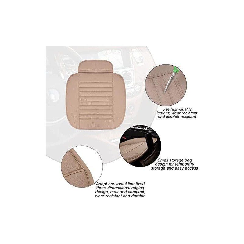 Funda Universal para Asiento de Coche, de Piel, Antideslizante, Suave,