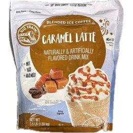 Big Train Blended Ice Coffee & Chai Latte Drink Mix 3.5LB Bulk Size - Caramel Latte