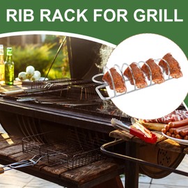 Grilling Rack - Stainless Steel Barbecue Grill Rack | Stainless Steel Non-stick Cooking Tool Accessory for Barbecue Air Fryer Backyard Lawn Garden Outdoor BBQ Camping Picnic