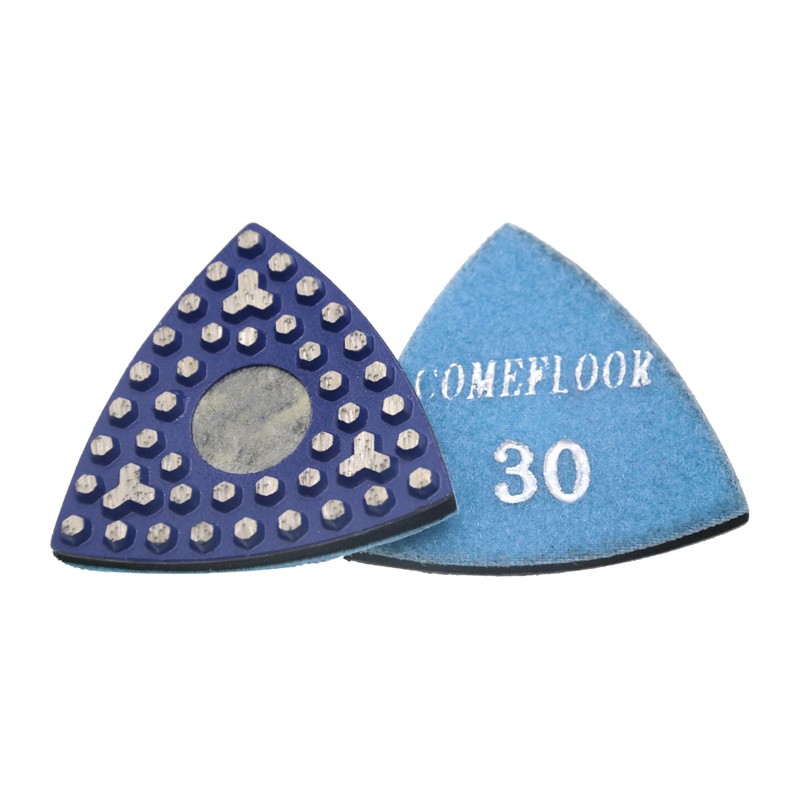 Triangular Diamond Grinding Pads for Corner Edge, 3 Inch Metal