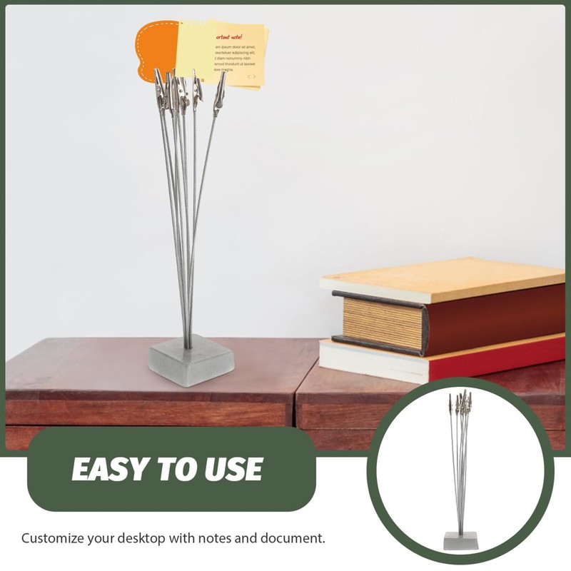 VILLCASE 8-Branch Photo Tree Card Holder, Silver Desktop Picture Display