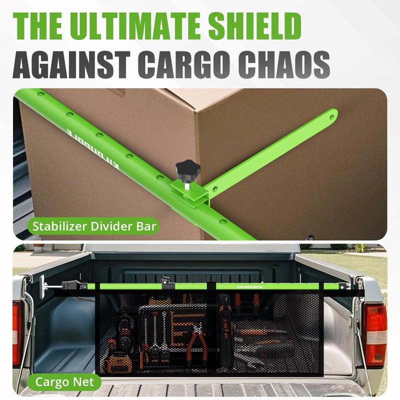 KILOUPOLE Adjustable Cargo Bar, 40" to 79" Non-Slip Truck Bed