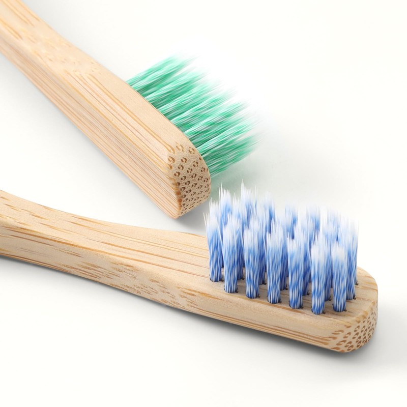Isshah Kids Bamboo Toothbrushes Biodegradable Handle BPA Free Eco Friendly