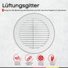 Steinberg14 White Ventilation Grille 150 mm - Plastic Exhaust Grille