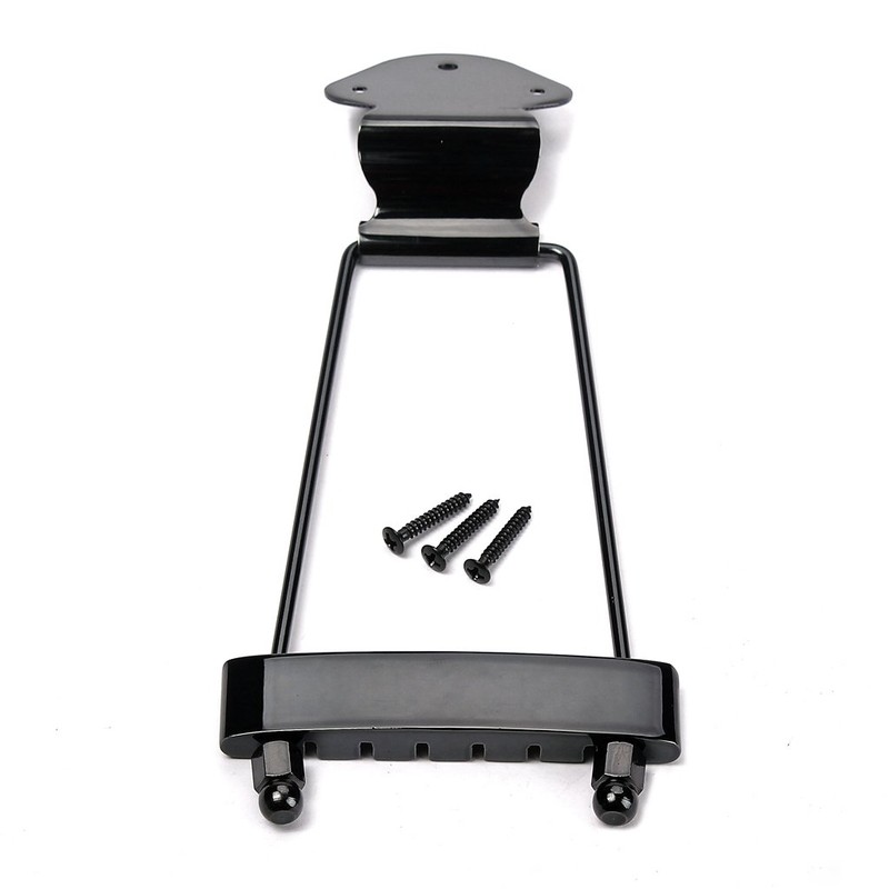 Alnicov 6 String Guitar Trapezoidal Tailpiece Bridge for Jazz Archtop
