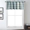 VOGOL Buffalo Check Valance, Blue and White Checkered Pattern, Classical