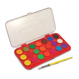 Melissa & Doug Deluxe Watercolor Paint Set With 21 Paints and Paintbrush