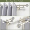 Double Curtain Rods 36 to 72 Inches(3-6 Feet) with Solid
