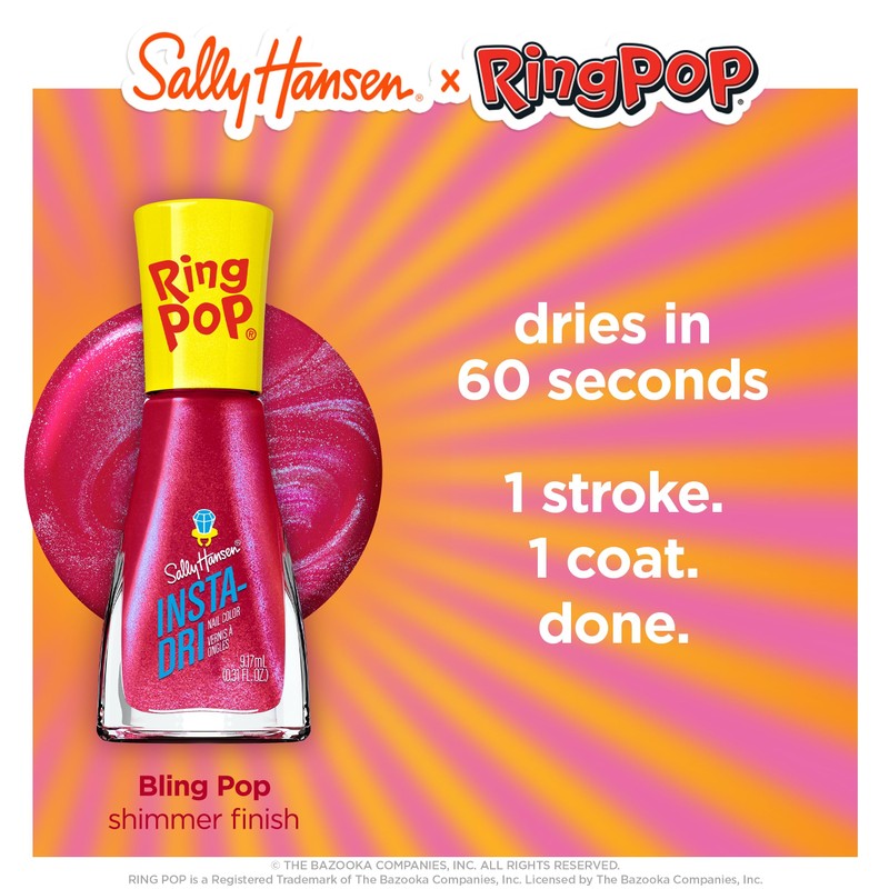 Sally Hansen Insta-Dri®, Ring Pop Bling Pop, Quick Dry, Long