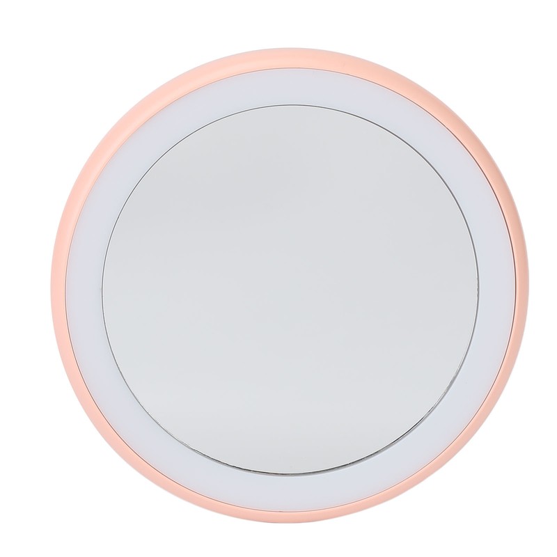 Compact Makeup Mirror with Light USB Rechargeable LED Round Portable