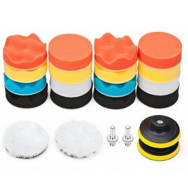 DollaTek 22pcs Drill Polishing Sponge Pad Kits,3 Inch Buffing Pads