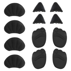 6 Pairs Shoe Filler Heel Inserts for Women,Toe Cushion Fillers Make Shoes Fit,high heel comfort pads,heel pads,Half-Size Insoles Adjust Shoe Too Big for High Heels,Flats,Casual (round head)