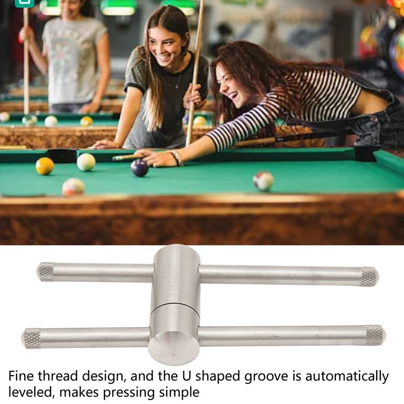 Snooker Cue Tip Compressor Stainless Steel Billiard Stick Tip Shaper