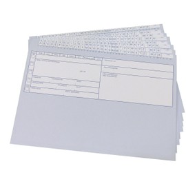 Pack of 100 Patient Record Cards in Blue - Closed DIN A5 for Physiotherapy / Physical Therapy / Doctors (22698)