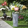 XONOR Cemetery Flowers Vase with Spike, Memorial Grave Vase Resin