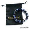 Blessing M'style Men's Natural Stone Bracelet, Blue Tiger Eye, Power