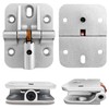ANTEISI Adjustable Locking Hinges 180 Degree 4 Pcs,Zinc Alloy Drop
