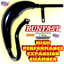 Runfast MONSTER PERFORMANCE pipe exhaust for 49cc 80cc motorized bike 2-stroke Power