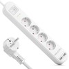 deleyCON deleyCON 5m 4 Fach Steckdosenleiste mit USB Stromleiste 4X