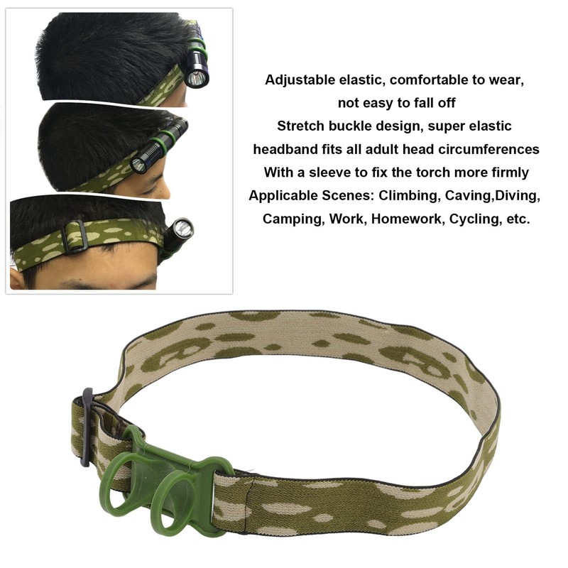 Head Strap for Flashlight Strap, Resistant Elastic Headband Replacement Elastic