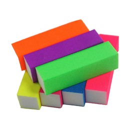 NOLITOY Nail Sponge Buffer Coarse Grit Manicure Care Tools Nail Sanding Block for Toe Finger Random Color