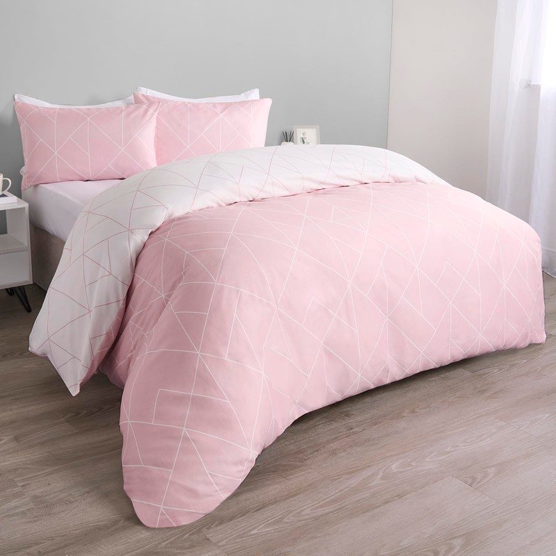 OHS Double Bedding Covers Geometric Print, Ultrasoft Warm Stylish Versatile