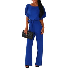 Dreamskull - Overol de Mujer con cinturón y cinturón para Mujer, Azul, S