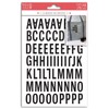Toga Sheets of Iron-On Letters, Fabric, Noir - Majuscule Bâton,