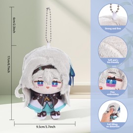 UTIEHD Honkai Star Rail Plush Key Ring, Cute 10 cm Collectible Dolls - Compact Size for Bags and Keys for Fans (Firefly)