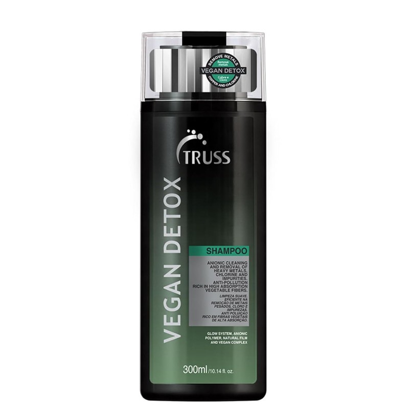Shampoo Vegano TRUSS Vegan Detox Shampoo 300ml Remueve Impurezas