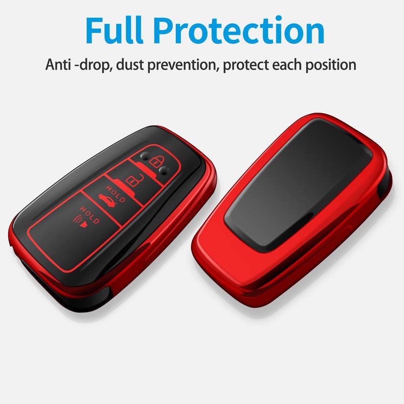 Tukellen for Toyota Key Fob Cover,Special Soft TPU Key Case