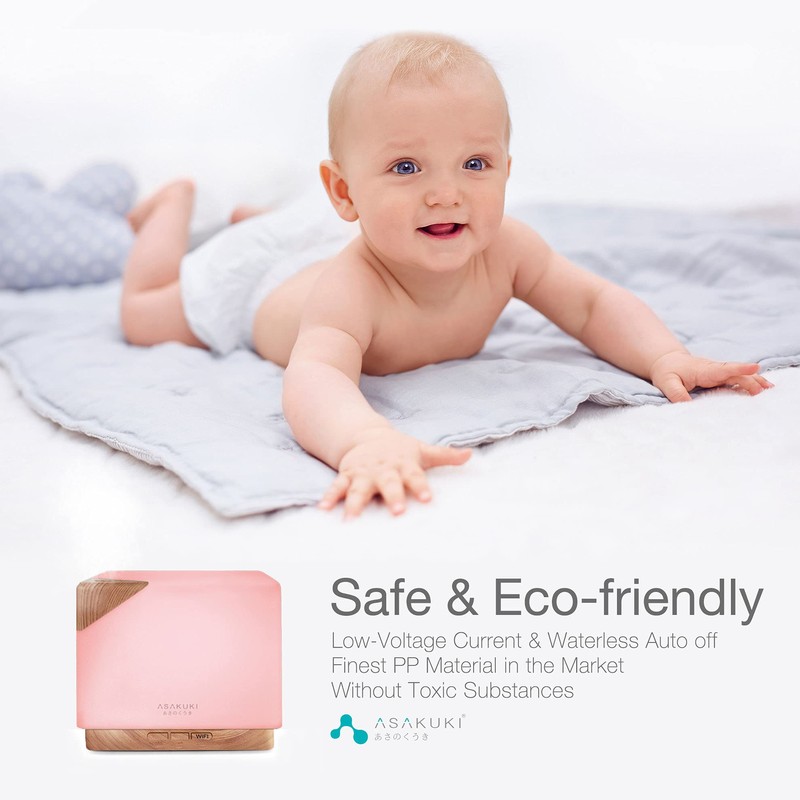 ASAKUKI Smart WiFi Essential Oil Aromatherapy Diffuser, Easy Connect with