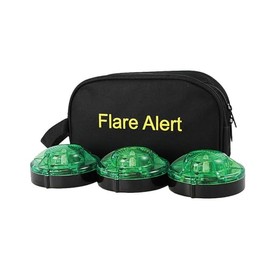Flare Alert - B3GBP2 - FLAREALERT LED Road Flare Kit: Puck LED Flare, 3 Flares Included, Green