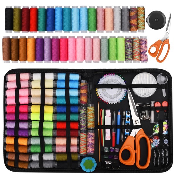 Sewing Kit with 200 Sewing Accessories, 41 Thread Reels Included,