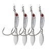 JOHNCOO 4pcs/ Pack Weighted Swimbait Hooks with Blade 3D Eyes